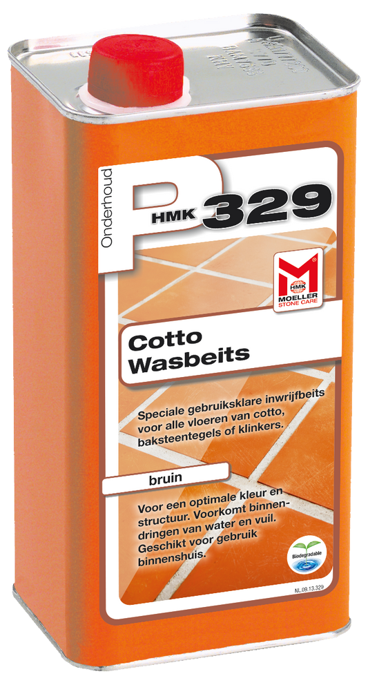 HMK P329 Cotto wasbeits – bruin (transparant)