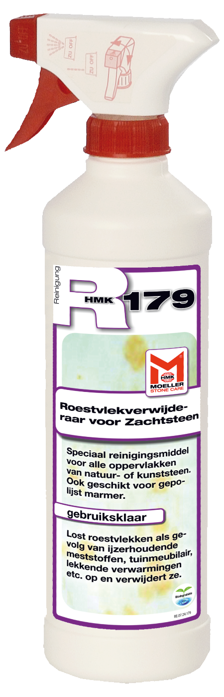 HMK R179 Roestvlekkenverwijderaar voor zachte steen – 0,50L (transparant)