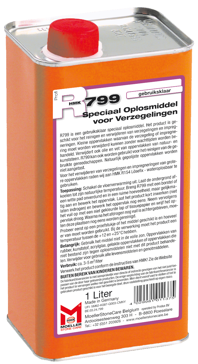 HMK R799 Speciaal oplosmiddel voor verzegelingen – 1L (transparant)