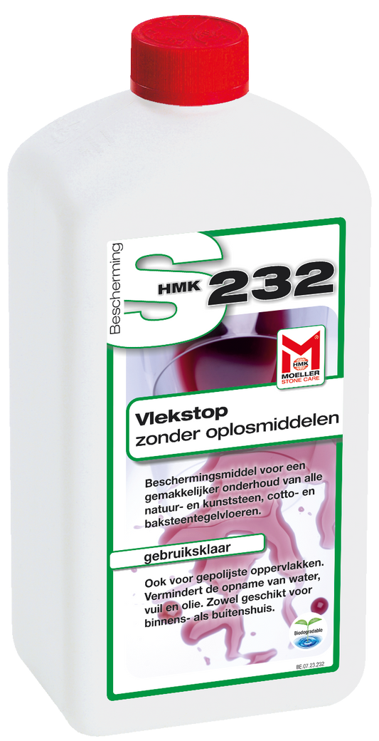 HMK S232 Vlekstop – zonder oplosmiddelen – 1L (transparant)
