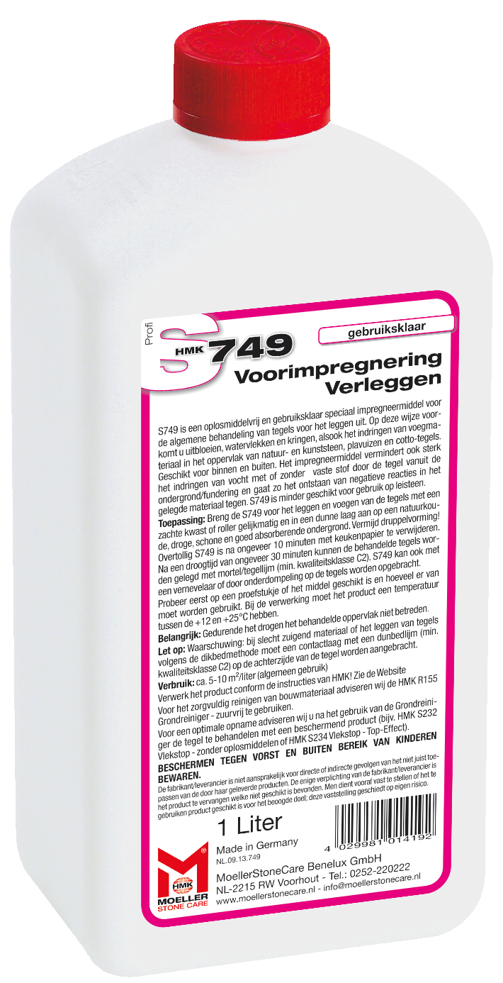 HMK S749 Voorimpregnering verleggen (transparant)